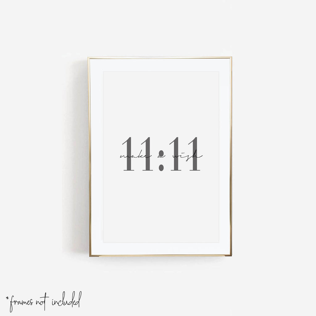 11:11 Make A Wish Print - Typologie Paper Co