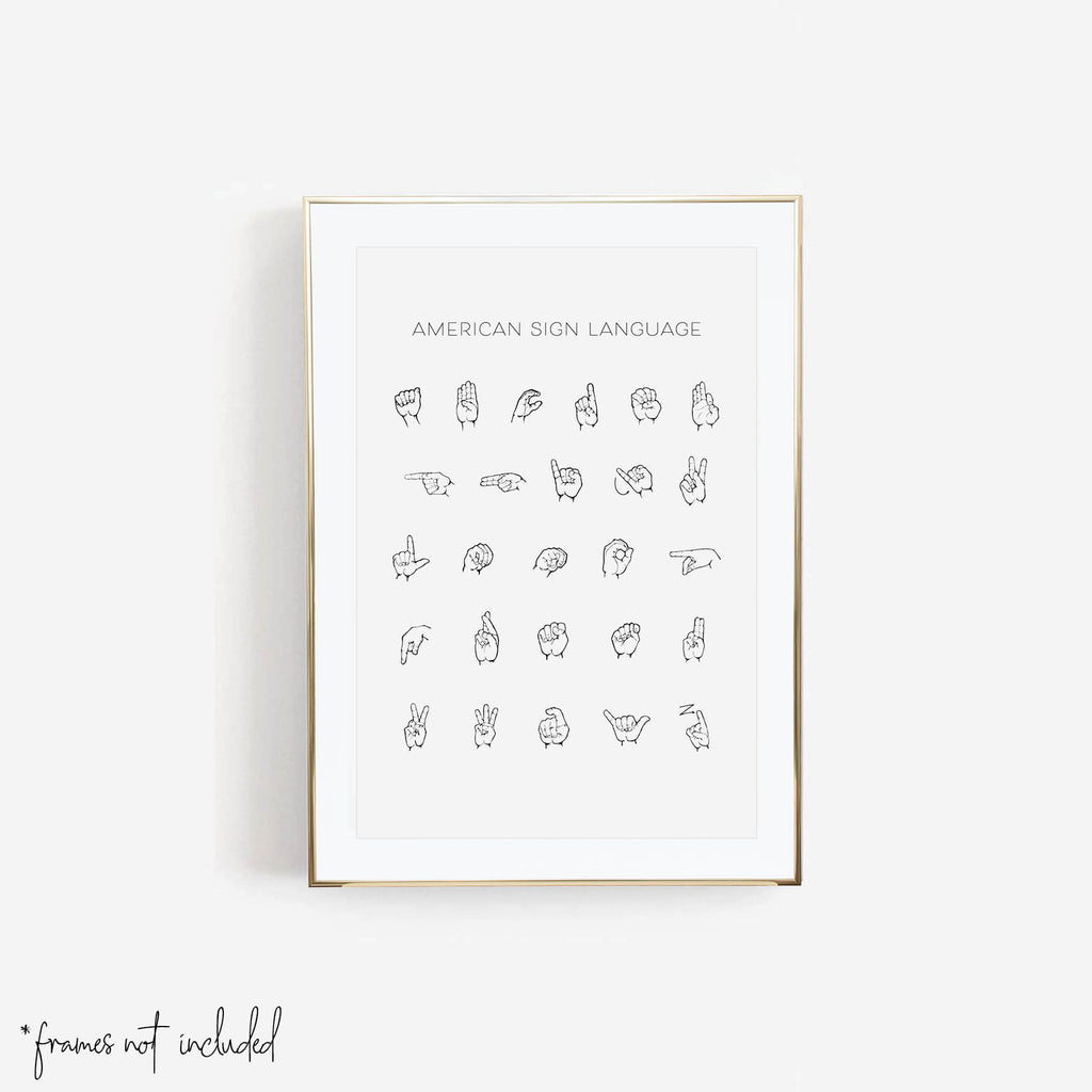 American Sign Language Print - Typologie Paper Co
