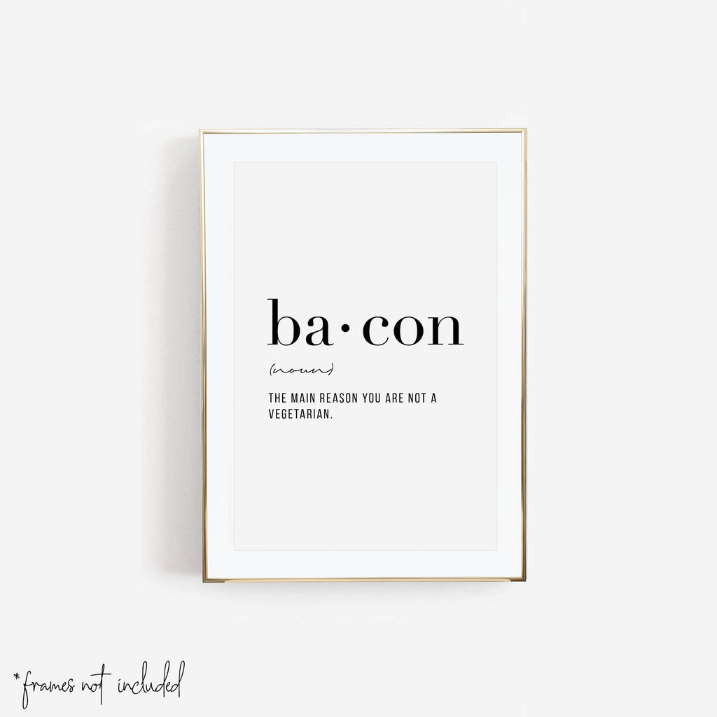 Bacon Definition Print - Typologie Paper Co