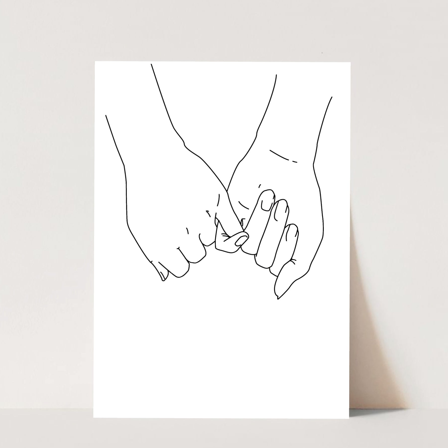Pinky Promise I Love You Forever Line Art Minimal Print, Unframed –  Typologie Paper Co