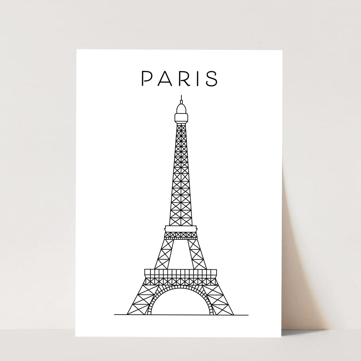 Paris Eiffel Tower Print, Unframed – Typologie Paper Co