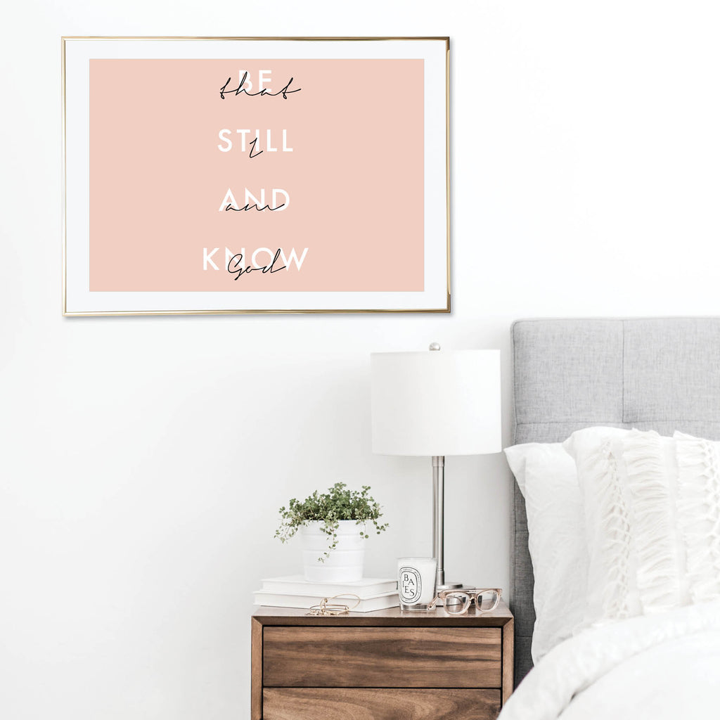 Be Still and Know That I Am God Pink Print - Typologie Paper Co